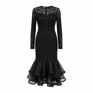 Elegant Black Lace Dress